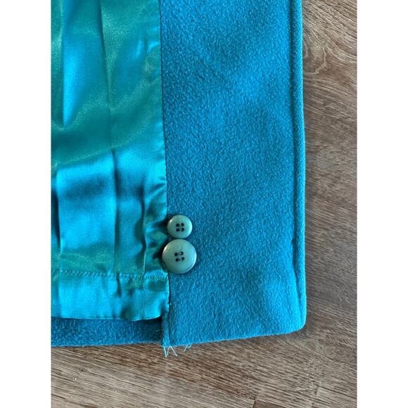 Vintage Pendleton Teal Wool Coat Women’s | Made USA | Pure Virgin Wool - Picture 13 of 15